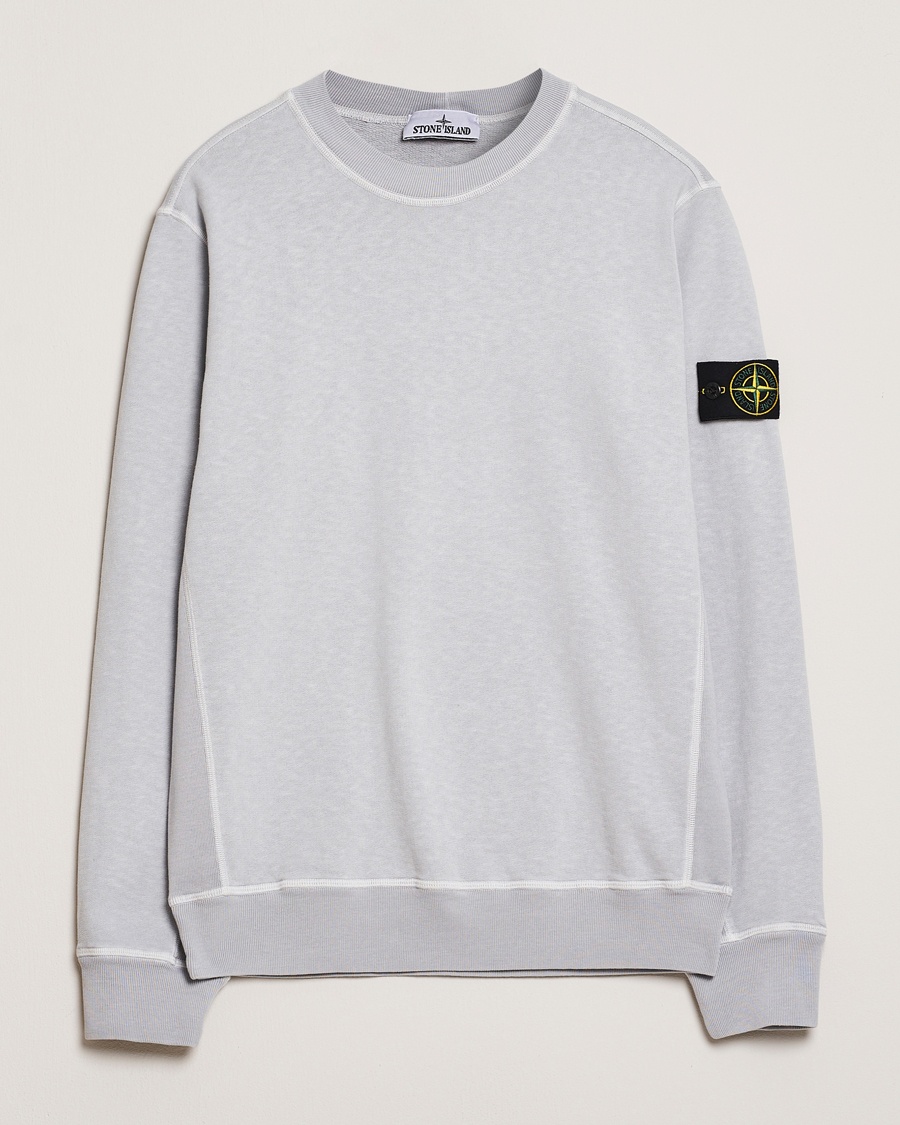 Herr | Stone Island | Stone Island | Old Dyed Cotton Sweatshirt Pearl Grey