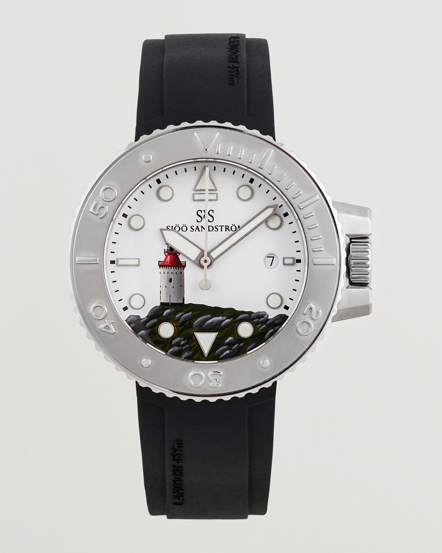 Herr | Klockor | Sjöö Sandström | Landsort Annual Edition White/Black