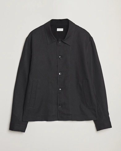  Barnaby Linen Overshirt Black