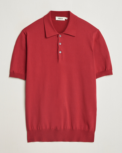  Short Sleeve Cotton Polo Burgundy