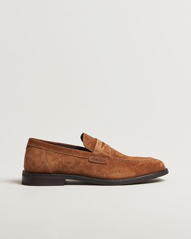  Lozham Suede Loafer Cognac