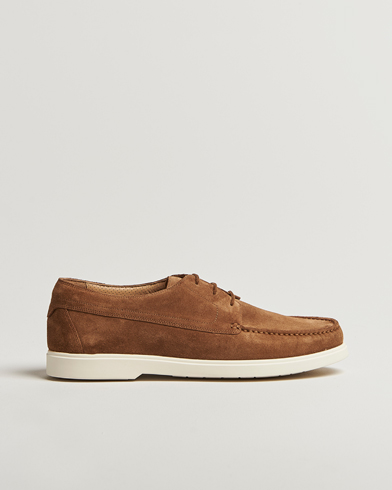  Sardinia Suede Boat Shoe Loafers Chestnut