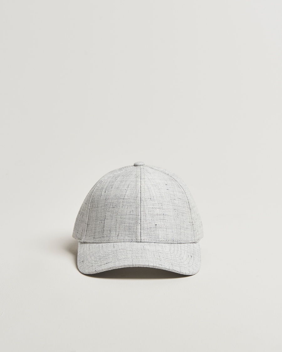 Herr | Hattar & kepsar | Varsity Headwear | Linen Baseball Cap Pebble Grey