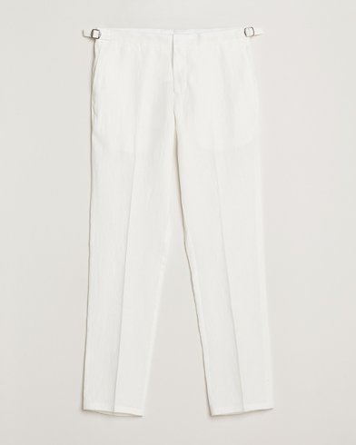  Griffon Italian Linen Trousers White Sand