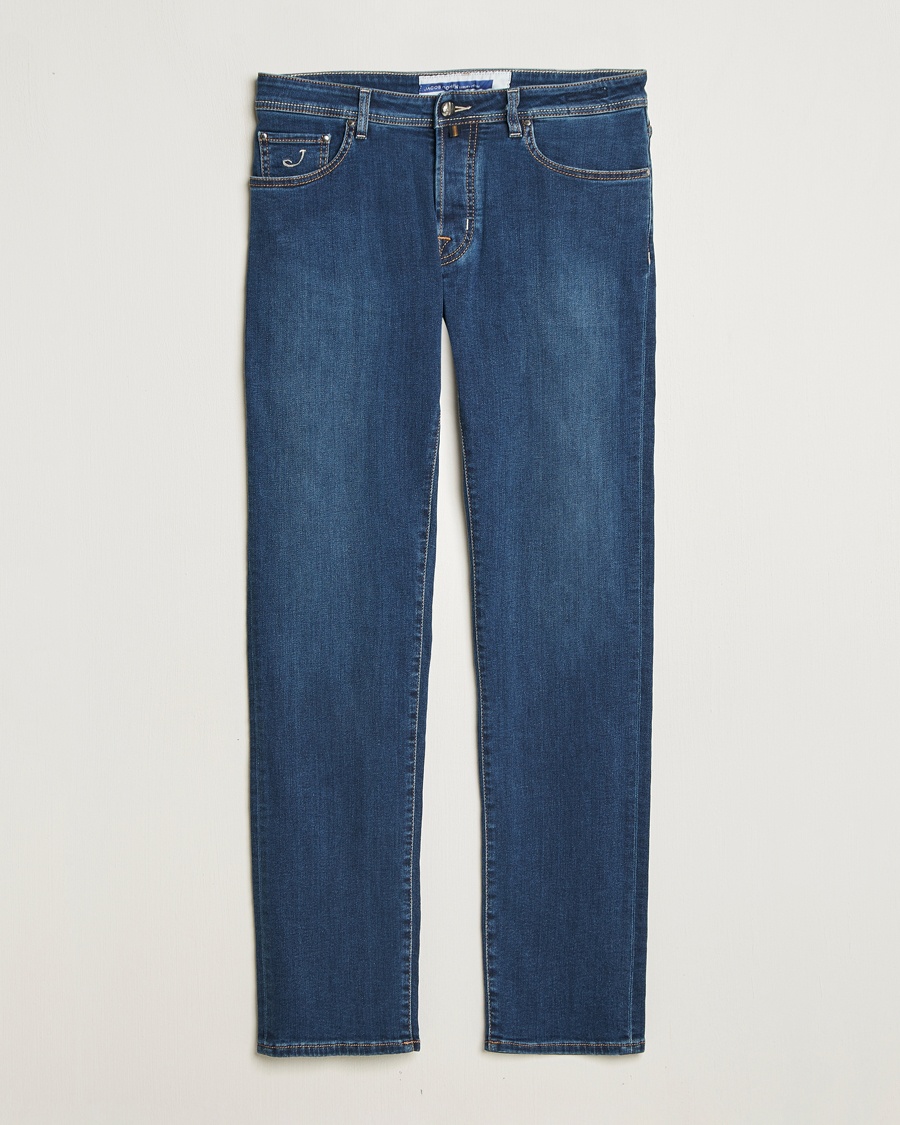 Herr | | Jacob Cohën | Bard Slim Fit Stretch Jeans Dark Blue Wash