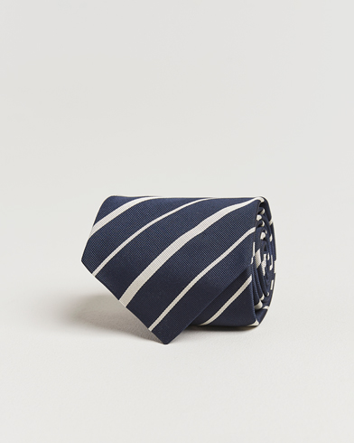  Repp Stripe Silk Tie Navy