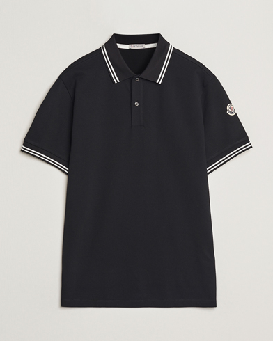  Contrast Rib Polo Black