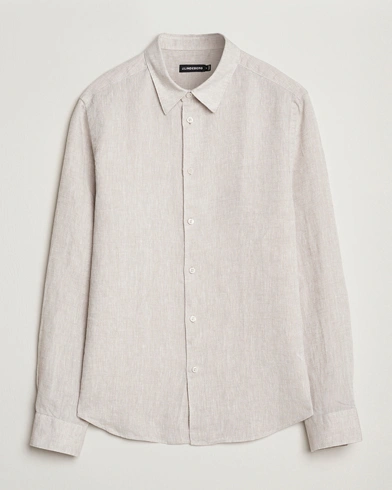  Slim Linen Melange Shirt Moonbeam