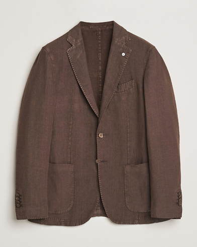  Jack Regular Fit Linen Blazer Dark Brown