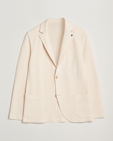  Linen/Cotton Knitted Blazer Cream