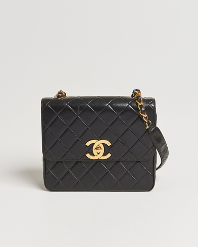  Classic Flap Bag Deca Squared Lambskin Black