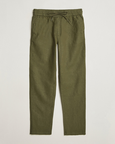 Herr | Senast inkommet | LES DEUX | Patrick Linen Pants Olive Night