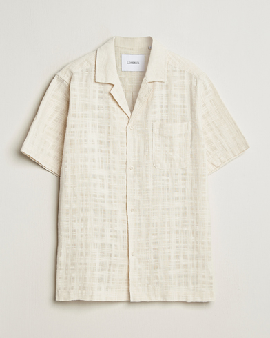 Herr | Senast inkommet | LES DEUX | Lesley Slub Short Sleeve Shirt Ivory