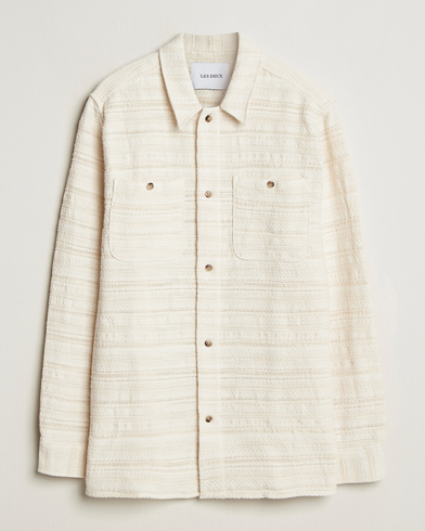 Herr | Senast inkommet | LES DEUX | Jonas Structure Stripe Overshirt Ivory