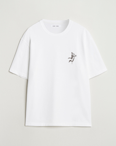 Herr | T-Shirts | Samsøe Samsøe | Printed Lily Crew Neck T-Shirt White