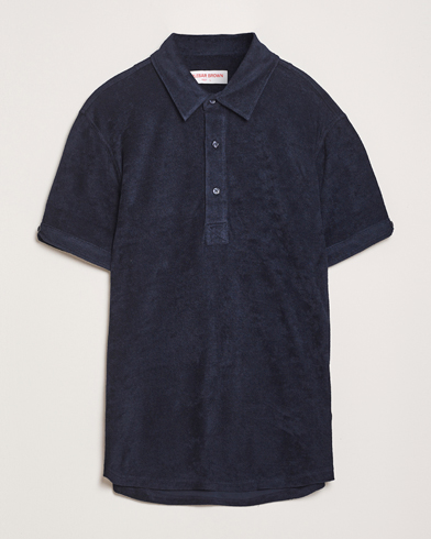 Herr | Best of British | Orlebar Brown | Sebastian Tailored Towelling Polo Night Iris