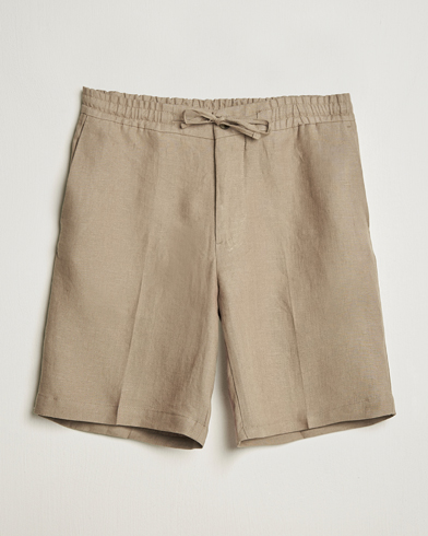 Herr | Senast inkommet | J.Lindeberg | Brady Drape Linen Shorts Nutmeg