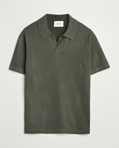 Herr | Senast inkommet | NN07 | Ryan Cotton/Linen Polo Croc Green