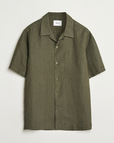 Herr | Senast inkommet | NN07 | Julio Linen Resort Shirt Croc Green