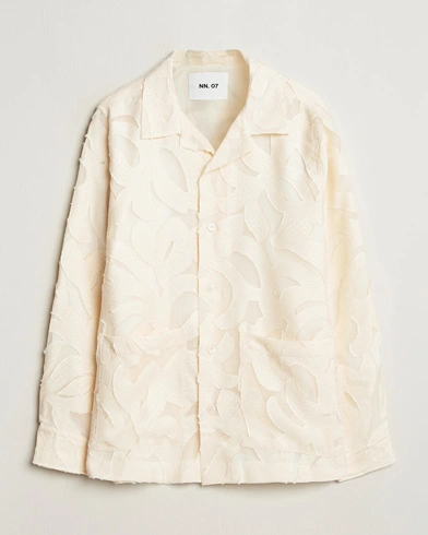 Herr | Senast inkommet | NN07 | Hank Fil-Coupé Jacquard Overshirt Off White