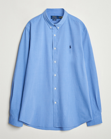 Polo Ralph Lauren Slim Fit Poplin Shirt Blue End on End – Blå