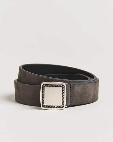 Herr | Senast inkommet | Anderson's | Suede Buckle Belt 3cm Grey
