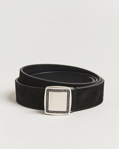 Herr | Senast inkommet | Anderson's | Suede Buckle Belt 3cm Black