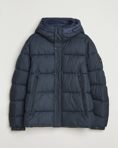 BOSS ORANGE Omaris Down Hooded Jacket Dark Blue – Blå