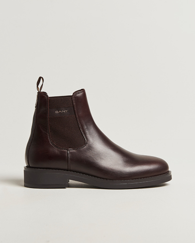 GANT Prepdale Leather Chelsea Boot Dark Brown – Brun
