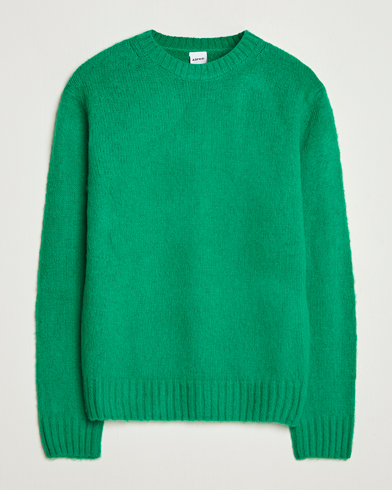 Aspesi Brushed Shetland Sweater Green – Grå