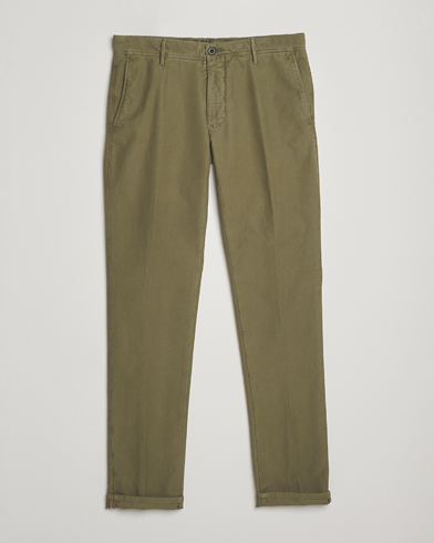 Incotex Slim Fit Garment Dyed Slacks Green – Grön