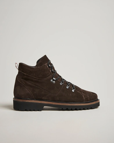 Kiton St Moritz Winter Boots Dark Brown Suede – Brun