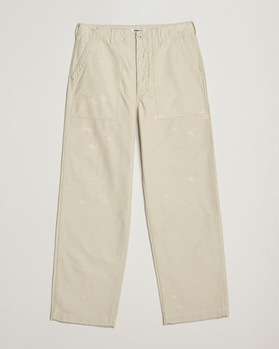 Auralee Bleached Satin Baker Pants Ivory – Grå