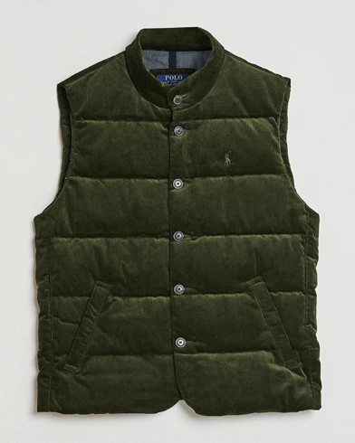 Polo Ralph Lauren Quilted Corduroy Vest Country Olive – Grön