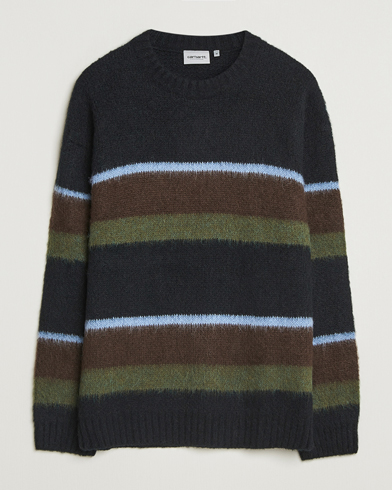 Carhartt WIP Merton Striped Alpaca Sweater Palisander – Svart