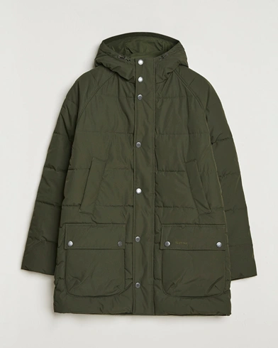 Barbour Lifestyle Hooded Bedale Puffer Jacket Sage – Grön
