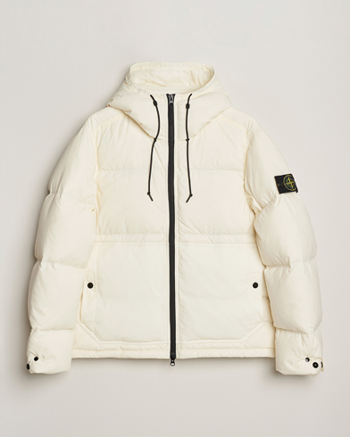 Stone Island Ripstop Cordura Padded Down Parka Ivory – Vit