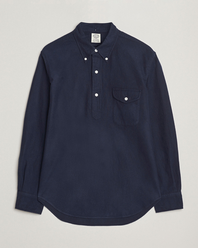 Kamakura Shirts Vintage Ivy Oxford Popover Shirt Navy – Blå