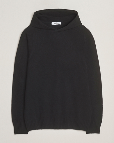 Gran Sasso Wool Hoodie Black – Svart