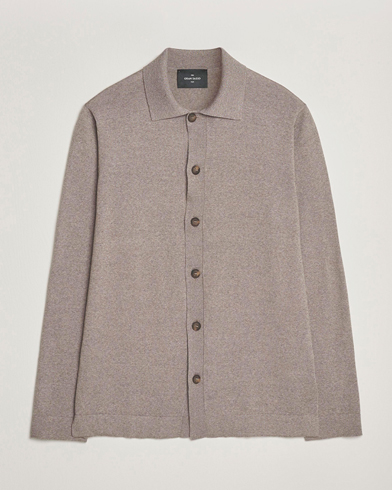 Gran Sasso Wool Knitted Cardigan Beige Melange – Beige