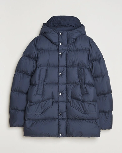 Woolrich Cloud Davis Parka Melton Blue – Blå