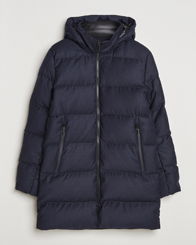 UBR Concorde Wool Parka Savile Dark Navy Melange – Blå