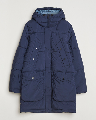 PS Paul Smith Fibre Down Hooded Parka Dark Blue – Blå