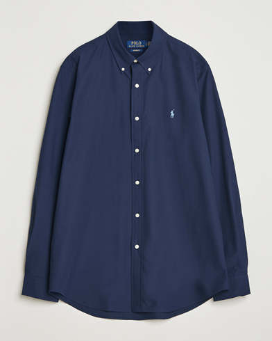Polo Ralph Lauren Custom Fit Stretch Poplin Shirt Newport Navy – Blå