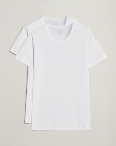 Falke 2-Pack Cotton Crew Neck T-Shirt White – Vit