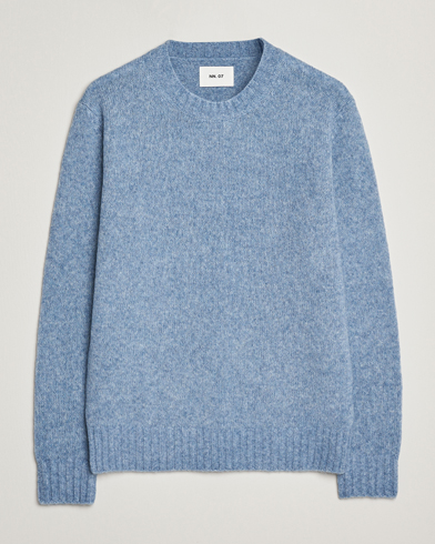 NN07 Lee Wool Knitted Sweater Denim Blue – Blå