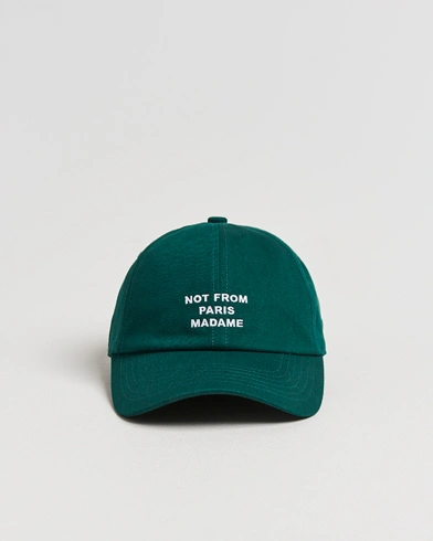 Drôle de Monsieur Slogan Baseball Cap Dark Green – Grön