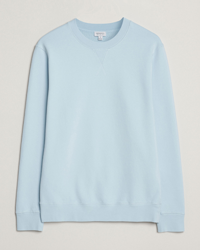 Sunspel Loopback Sweatshirt Frost Blue – Blå