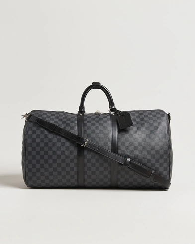 Louis Vuitton Pre-Owned Keepall Bandouliére 55 Damier Graphite