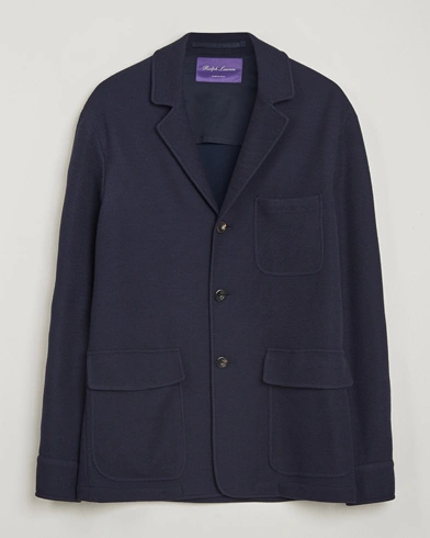 Ralph Lauren Purple Label Wool/Cotton Jacket Chairman Navy – Blå